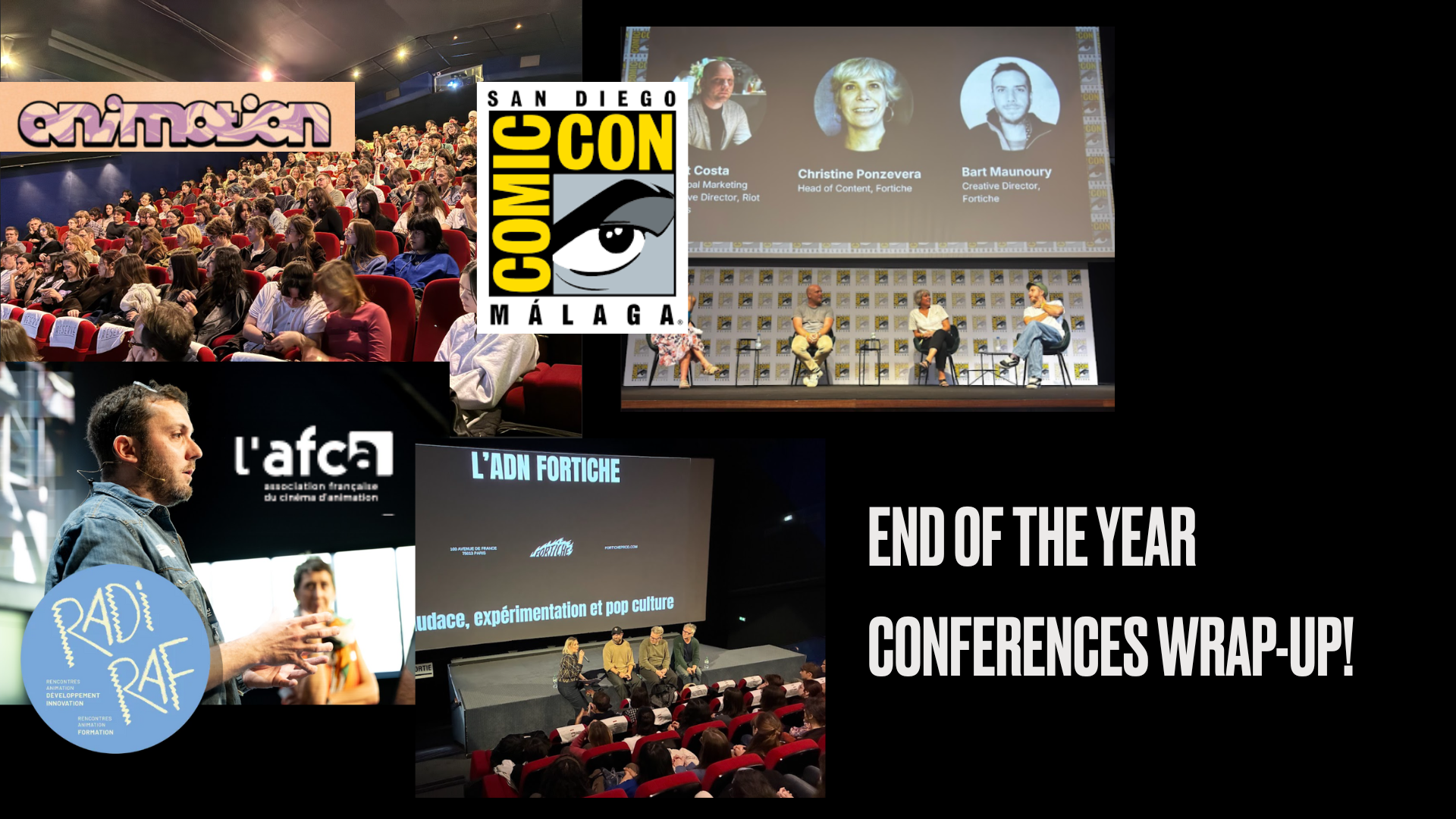 Conferences, events, masterclass: Fortiche was present in 2025.