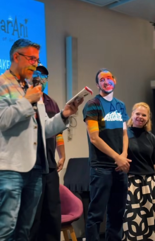 Fortiche talents, talking about Arcane at Reanimania animation event.