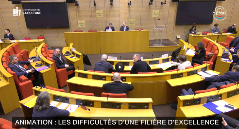 Table ronde au Sénat sur la crise de l'animation française avec Hervé Dupont de Fortiche Production. Les professionnels discutent des difficultés d'une filière d'excellence face au recul des plateformes et à la concurrence numérique.