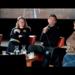 Fortiche producer Marion Delord sharing insights on a panel about France's role as a global animation production leader during the Soirée de la Création.