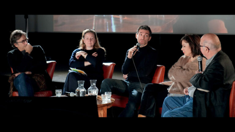 Fortiche producer Marion Delord sharing insights on a panel about France's role as a global animation production leader during the Soirée de la Création.