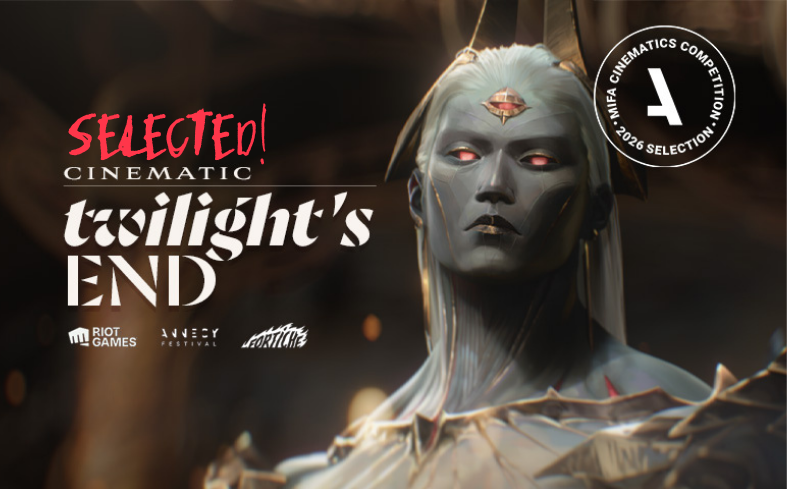 Affiche cinématographique de sélection des personnages de « Twilight’s End » pour le MIFA 2026 au Festival d’Annecy, réalisée par la société de production d’animation FORTICHE.