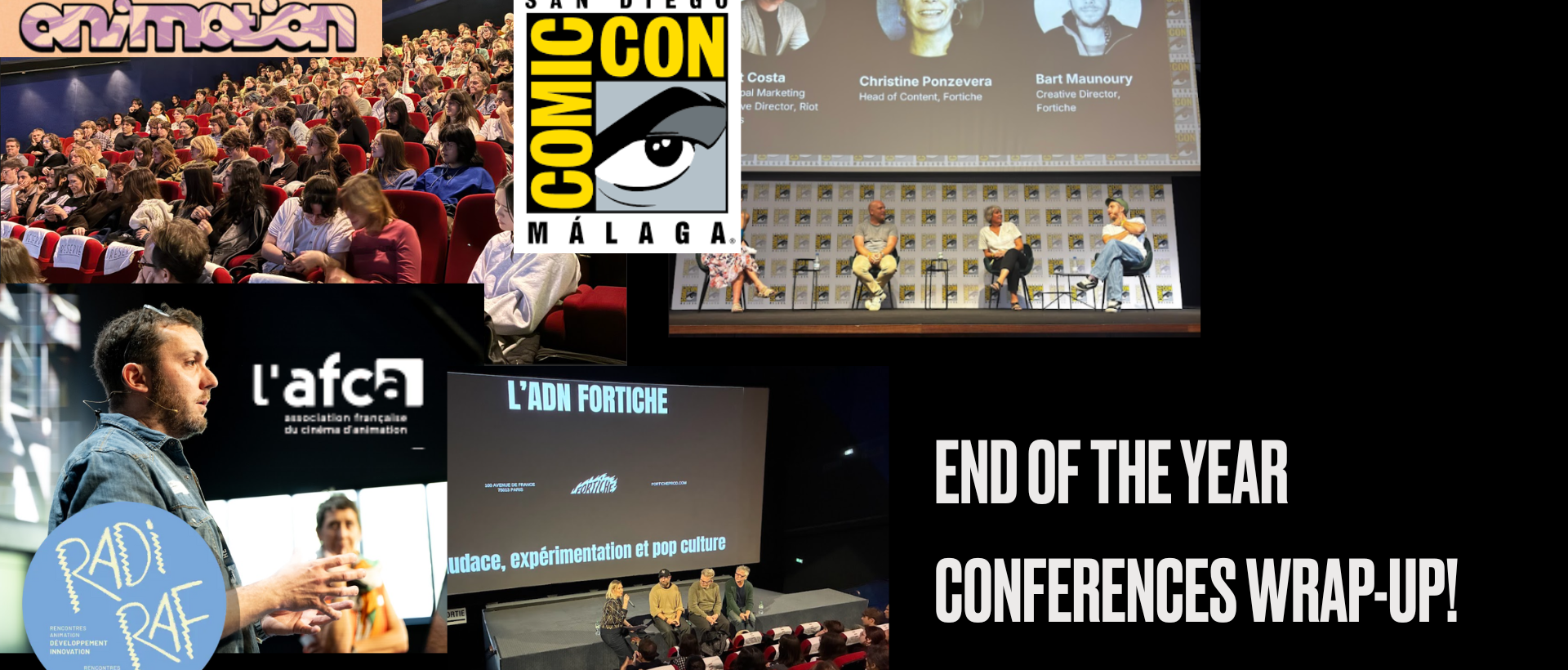 Conferences, events, masterclass: Fortiche was present in 2025.